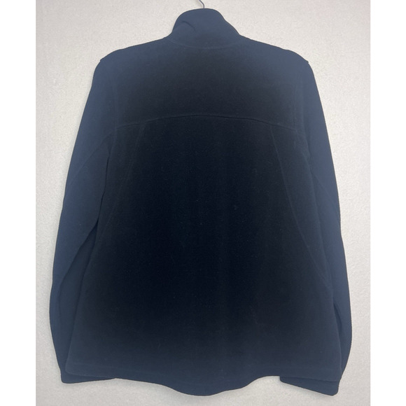 Lands' End Women's Black Full Zip Fleece Jacket Polartec Size 14-16 Warm Soft - Picture 7 of 8